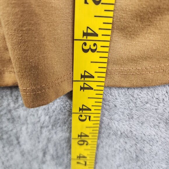 Womens Brown LuLaRoe High-Low Hem Shirt Dress Short Sleeve Crew Neck Size L - Picture 10 of 11